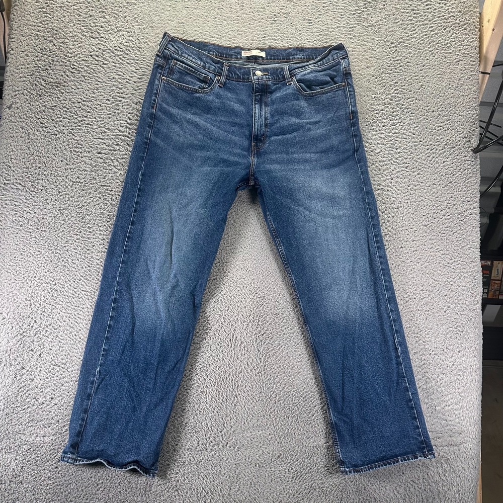 Signature by Levi's Jeans Men's 38x32 Blue Cotton Denim Straight Faded Stretch